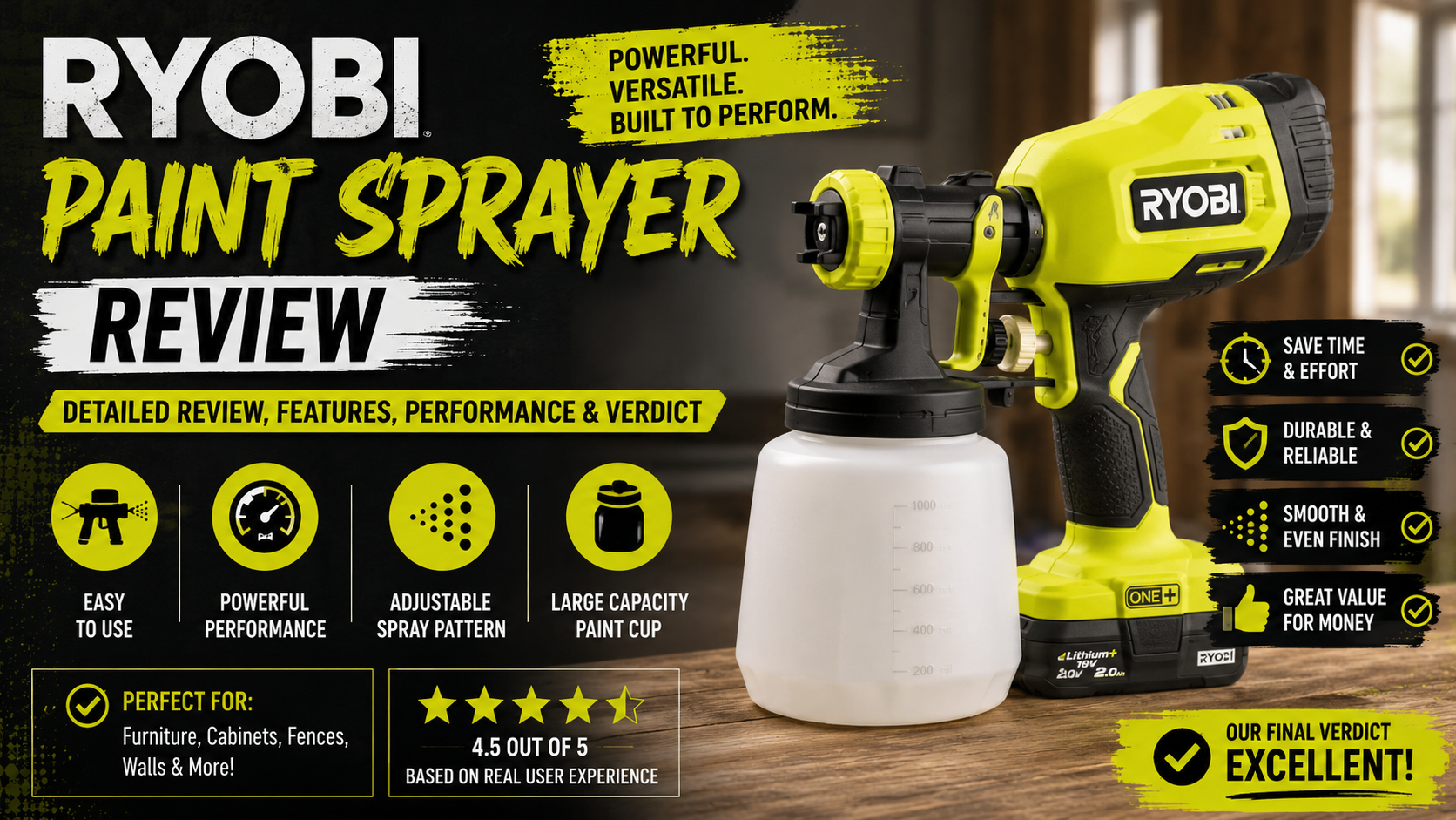 Ryobi Paint Sprayer Review: Is It Worth Buying for DIY and Professional Projects?