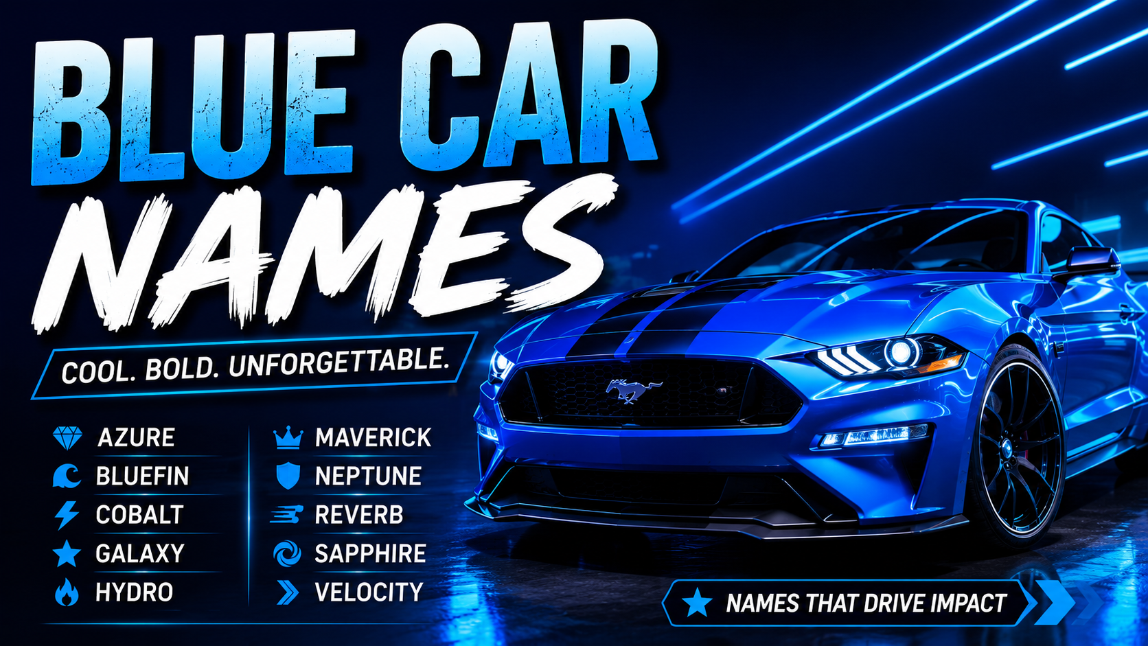 blue car names