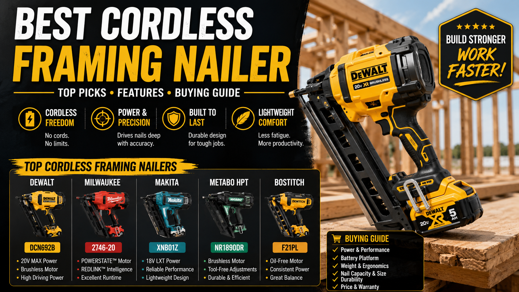 best cordless framing nailer