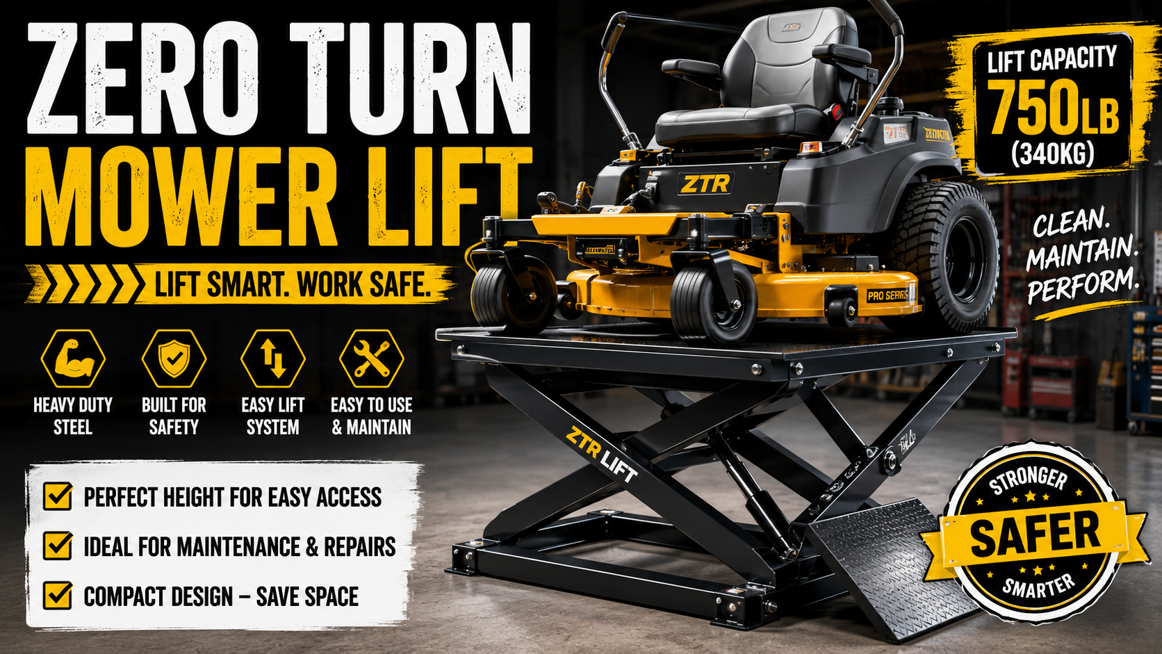 zero turn mower lift