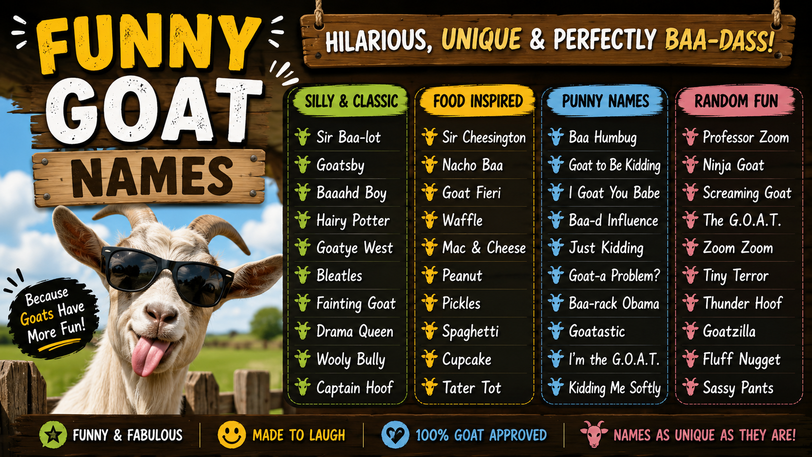 funny goat names
