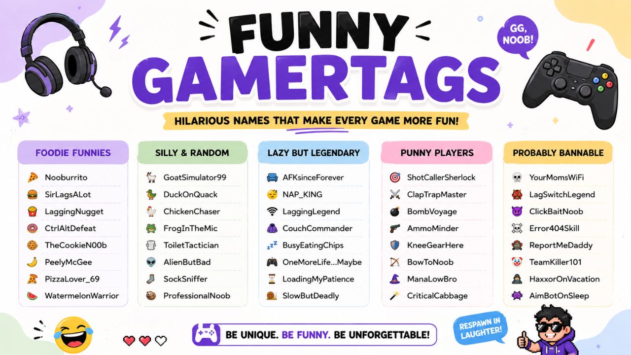 funny gamertags